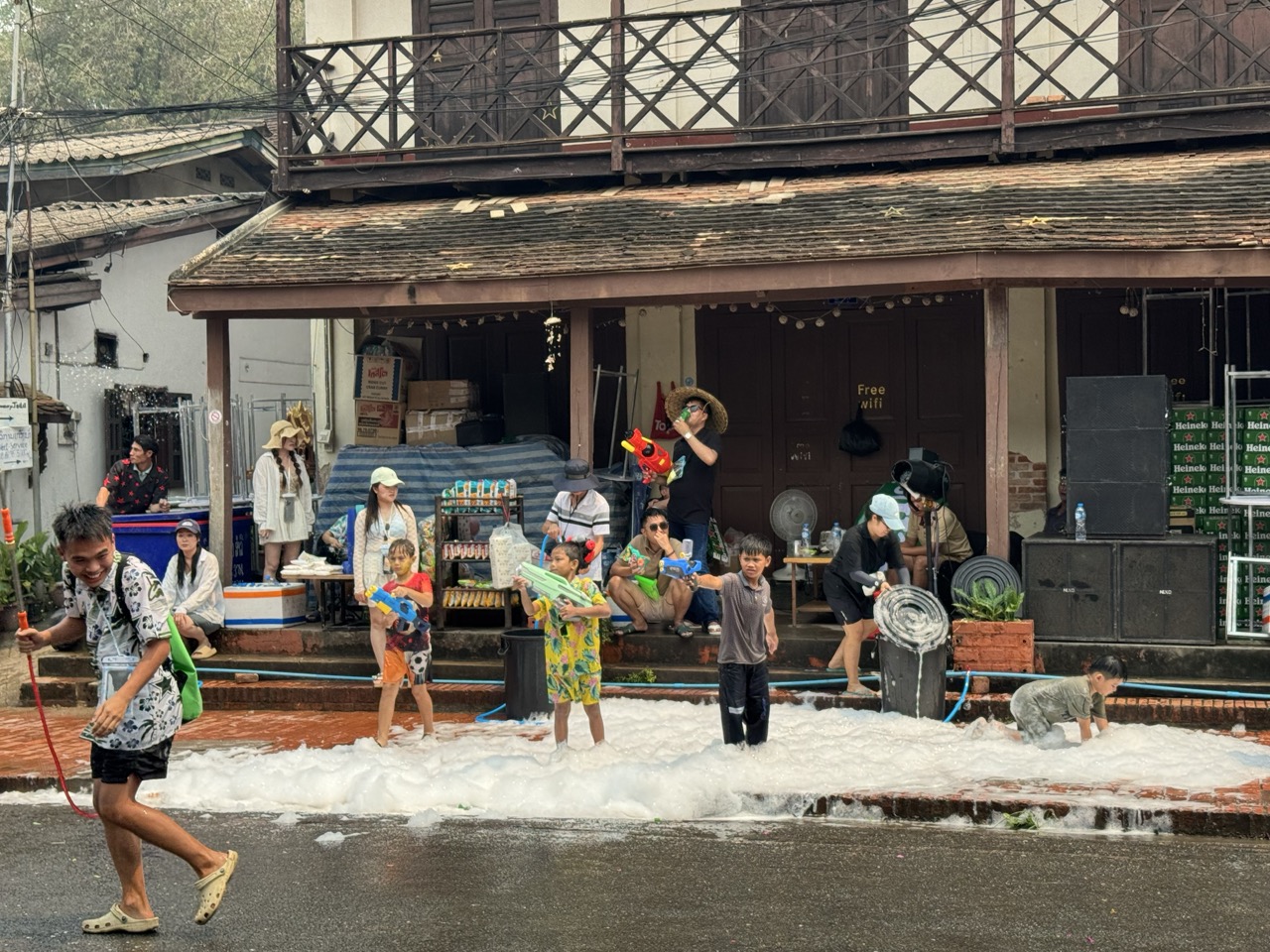 Foam party. Kids with water guns. There is no escape.