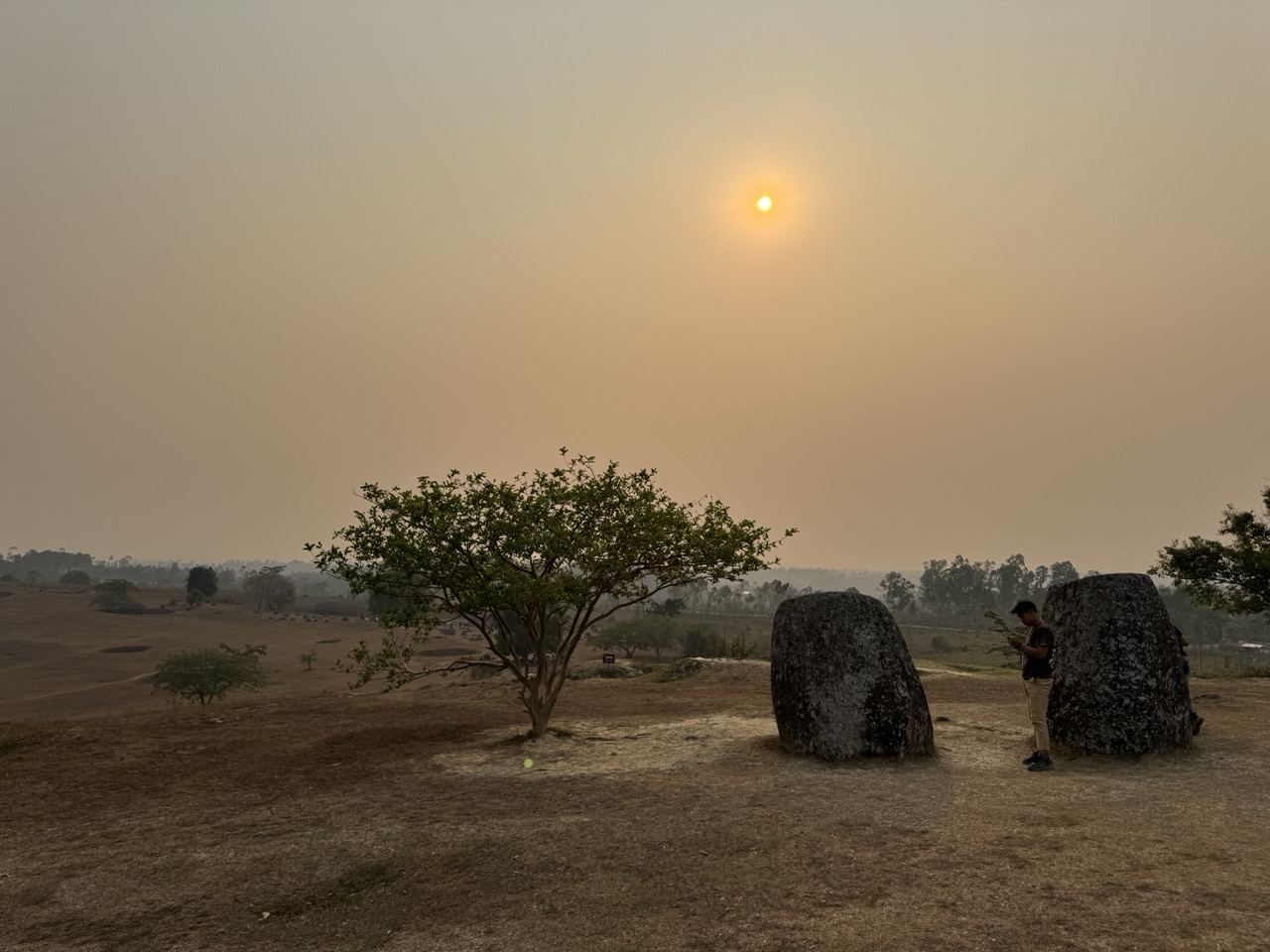 Sunset at Site 1. The haze added rather than detracted.