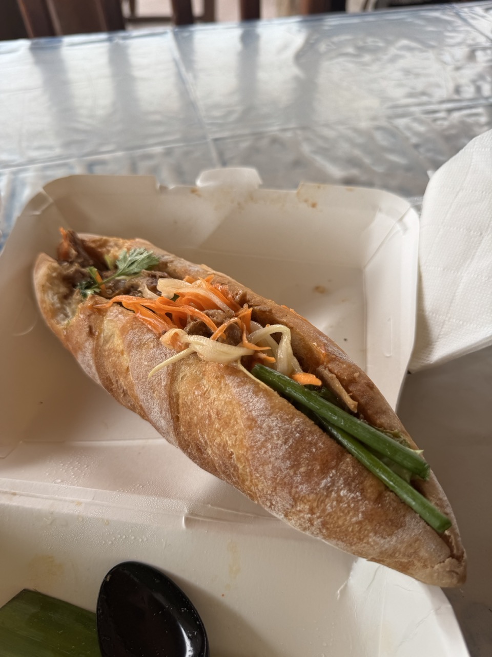 Lao baguette sandwich. The French left, the bread stayed.