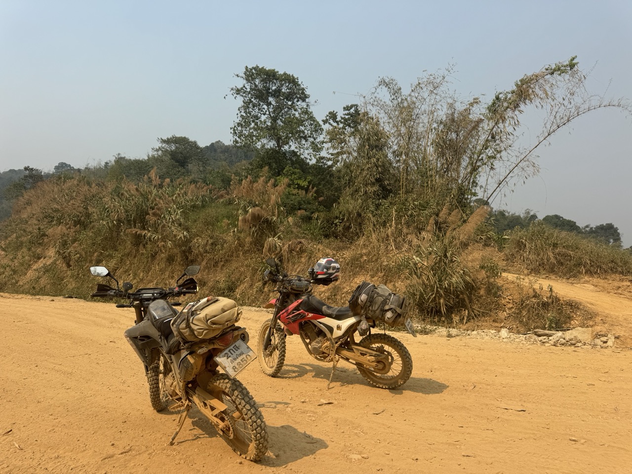 Two bikes on the dirt. The kind of frame you compose specifically because you'll want to look at it later.