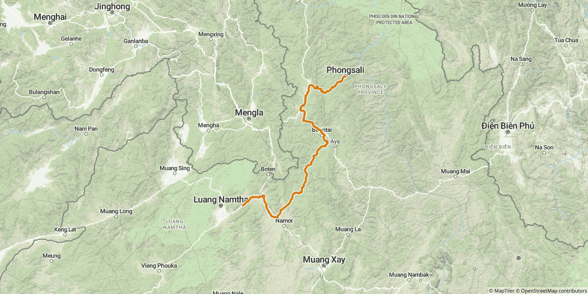 Day 4: Luang Namtha climbing northeast to Phongsali — the highest, coldest, most remote leg of the trip.